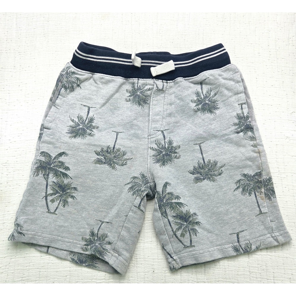 OshKosh Bgosh Boys Gray Palm Tree Knit Shorts Size 6 OSH11774-SS